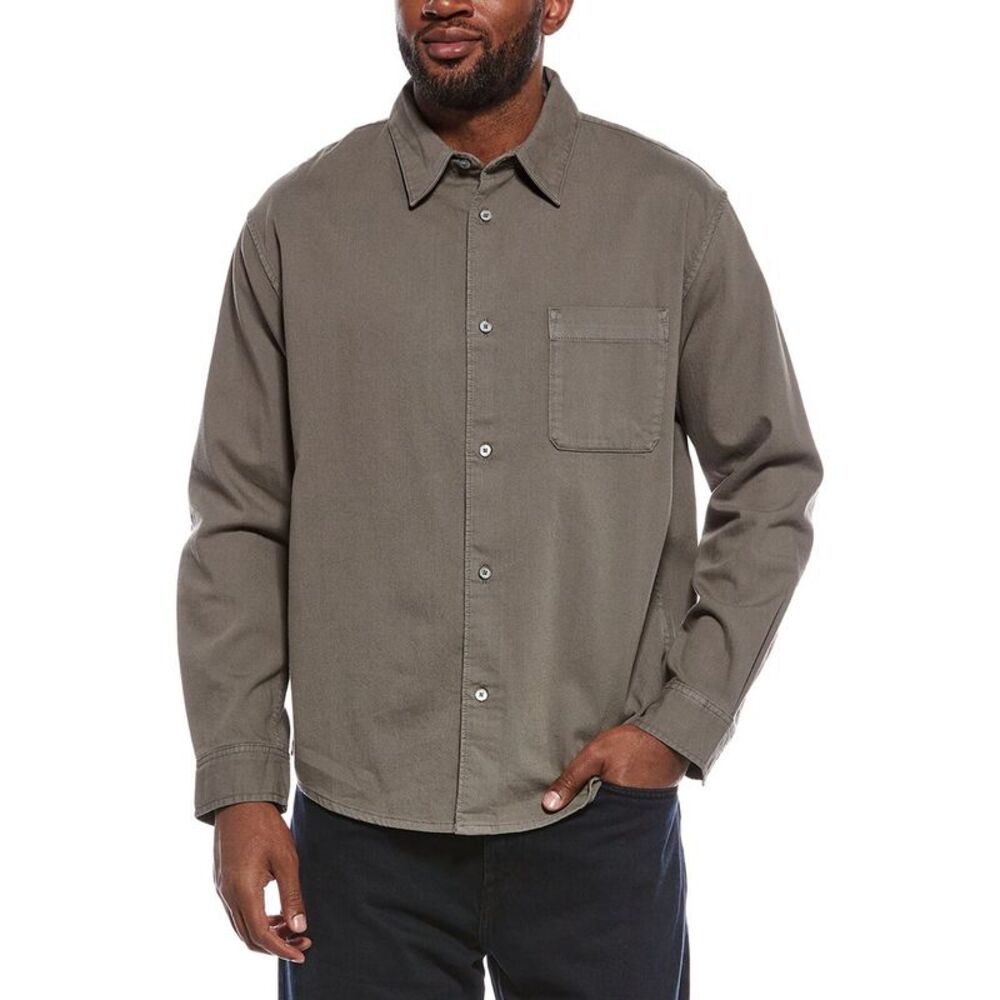 Frame Denim Mens Modern Shirt, Green